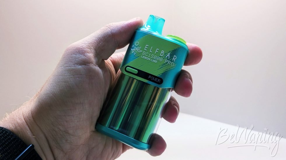 Размеры одноразки Elfbar BC15000 Pro в руке