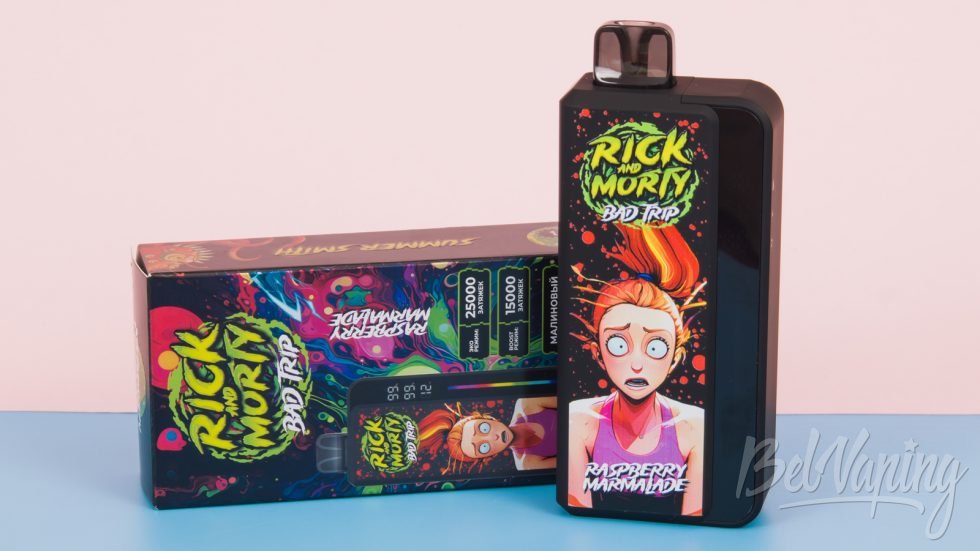 Обзор одноразок RICK & MORTY BAD TRIP - вкус RASPBERRRY MARMALADE