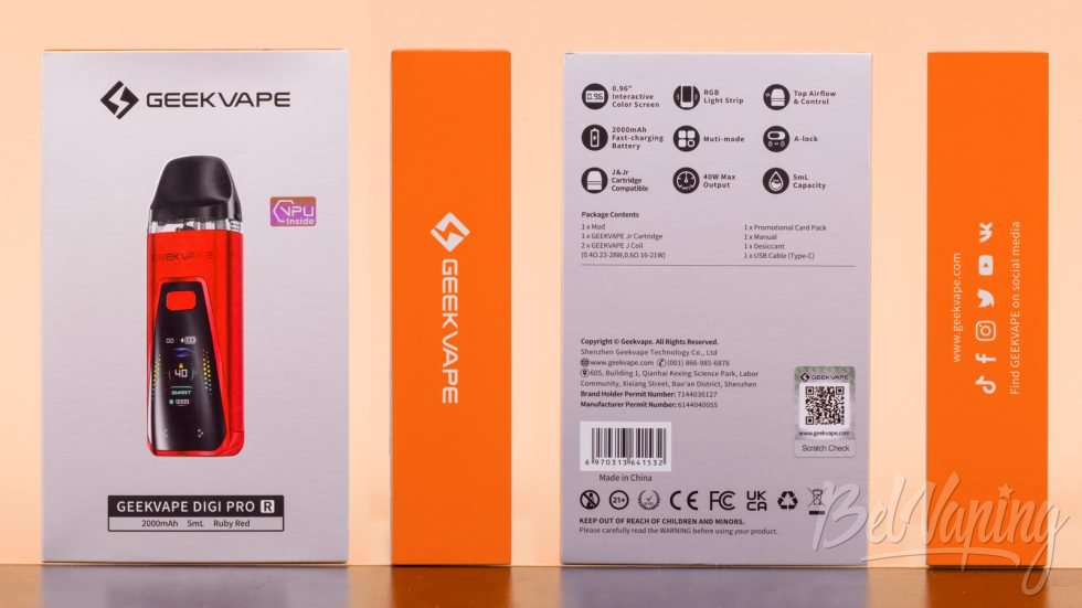 Обзор пода DIGI PRO R от Geekvape - упаковка