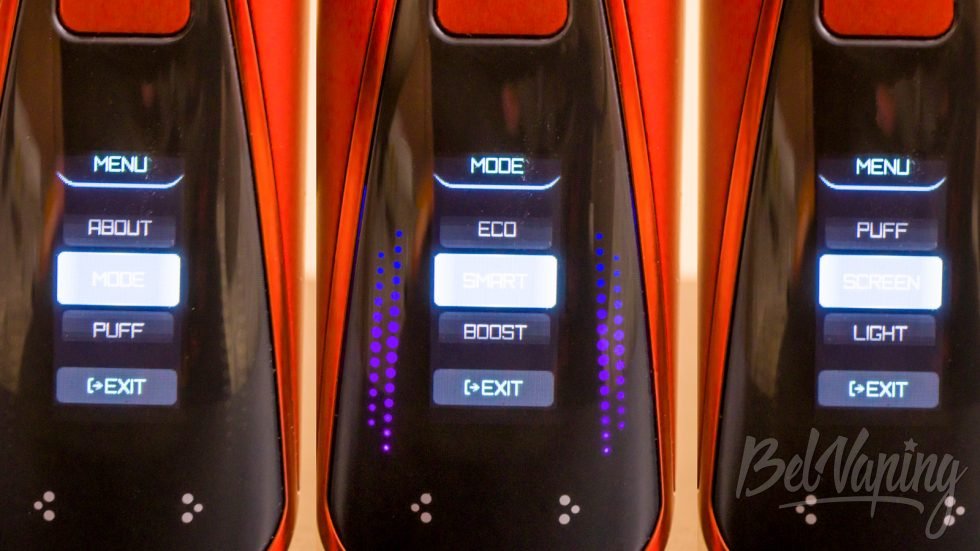Обзор пода DIGI PRO R от Geekvape - интерфейс