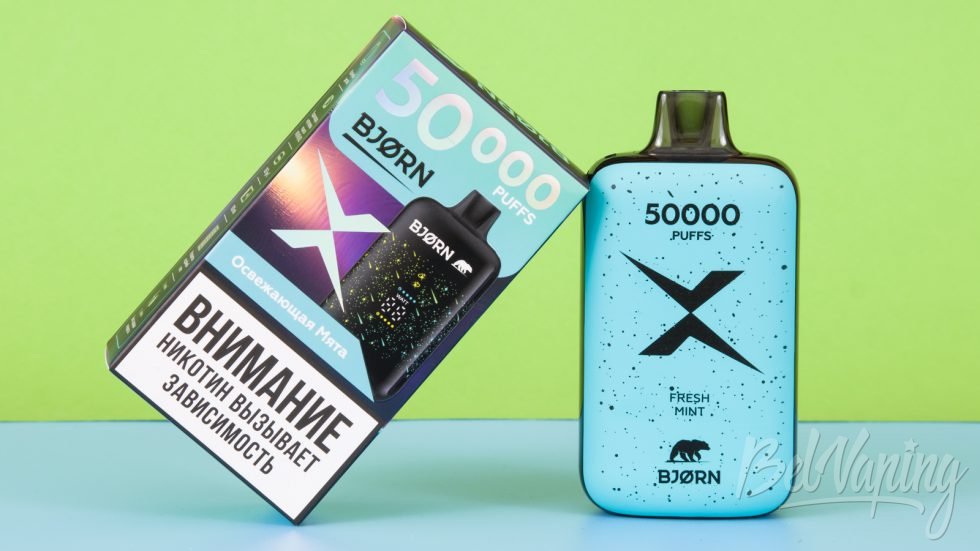 Обзор одноразок BJORN X 50000 - вкус ОСВЕЖАЮЩАЯ МЯТА