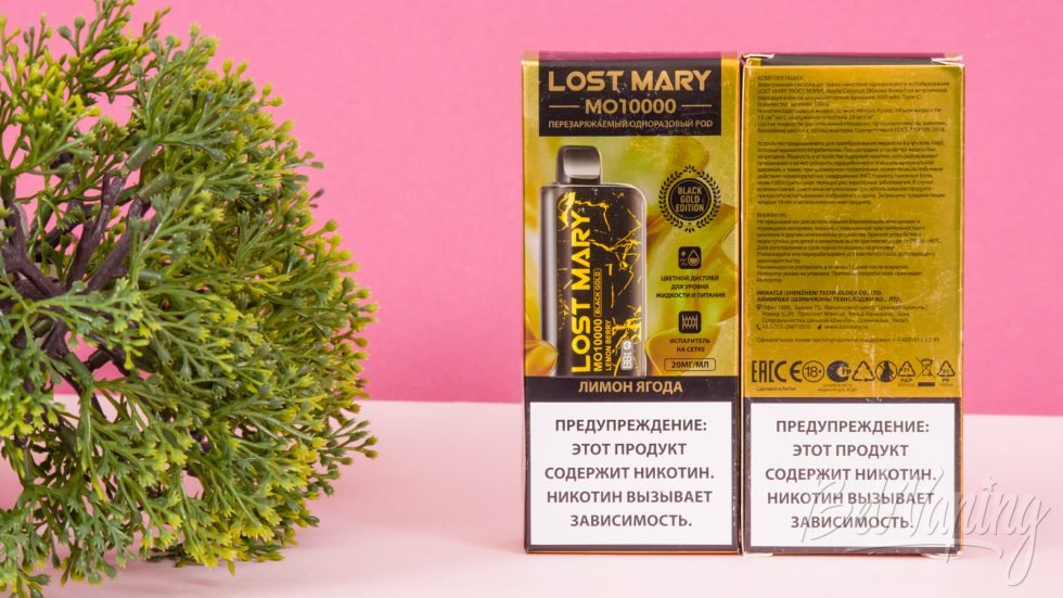 Обзор одноразок LOST MARY MO10000 BLACK GOLD - упаковка