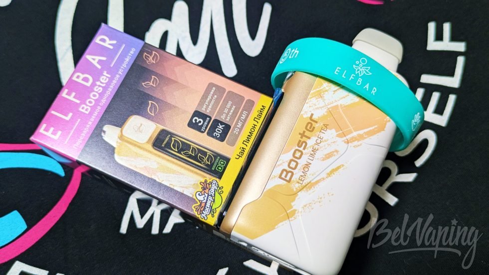 Одноразка Elfbar Booster 30000 Мастер вкуса Lemon Lime Ice Tea