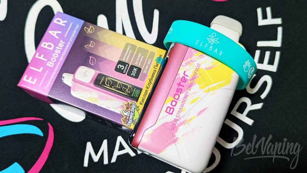 Одноразка Elfbar Booster 30000 Мастер вкуса Sour Strawberry Dragonfruit