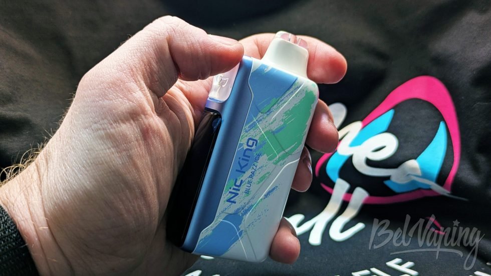 Внешний вид одноразок Elfbar Nic King 30000 и Elfbar Booster 30000 в руке