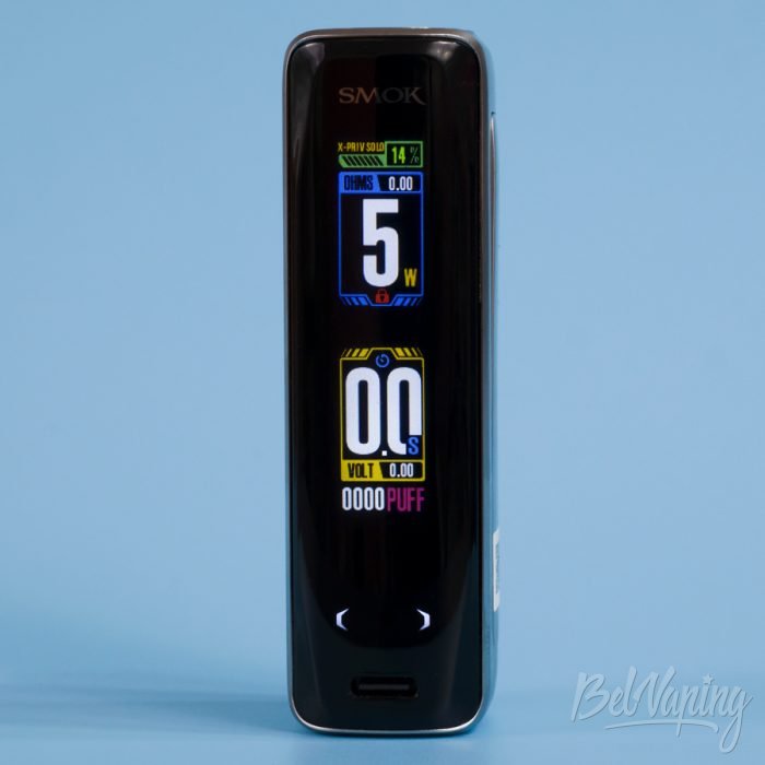 Обзор набора SMOK X-PRIV SOLO - экран и интерфейс