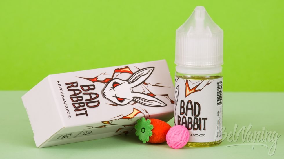 Обзор жидкостей BAD RABBIT - вкус КЛУБНИКА КОКОС