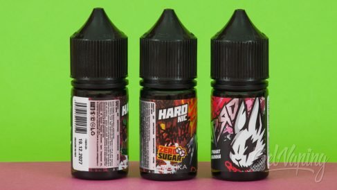 Обзор жидкостей ЗАРЯД от Мишка VAPE - флаконы и этикетки