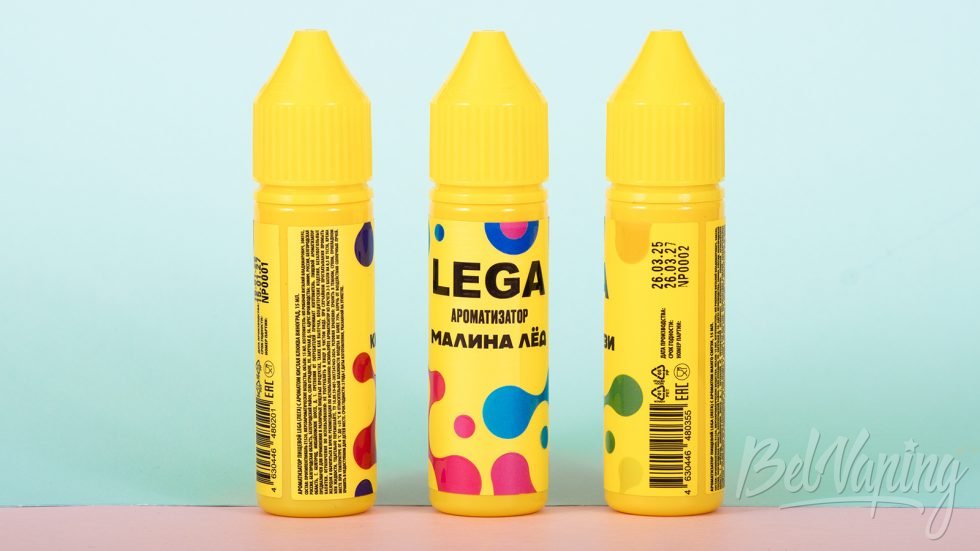 Обзор универсальных пищевых ароматизаторов LEGA - флаконы и этикетки