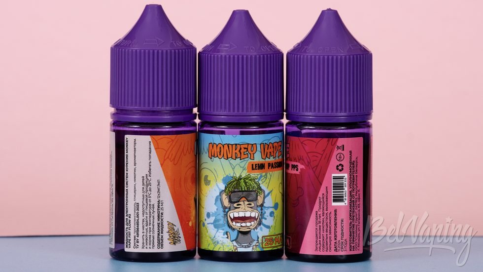 Обзор жидкостей MONKEY VAPE - флаконы и этикетки