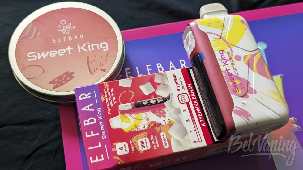 Одноразка Elfbar Sweet King 30000 Strawberry Banana