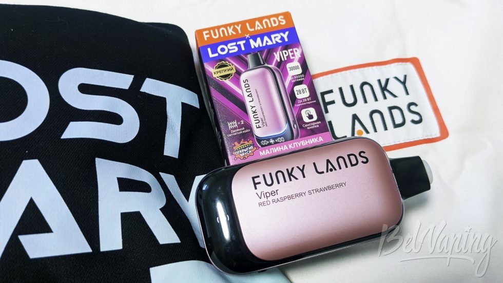 Одноразка Funky Lands X Lost Mary Viper Red Raspberry Strawberry