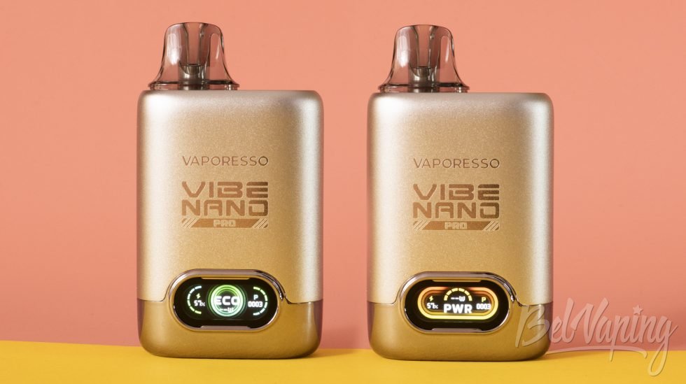 Обзор подов VIBE NANO PRO от Vaporesso - интерфейс