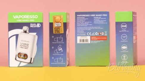 Обзор подов VIBE NANO PRO от Vaporesso - упаковка