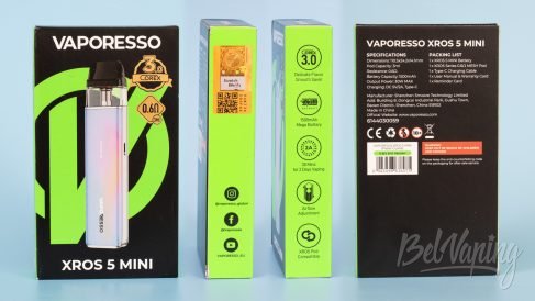 Обзор XROS 5 и XROS 5 MINI от Vaporesso - упаковка