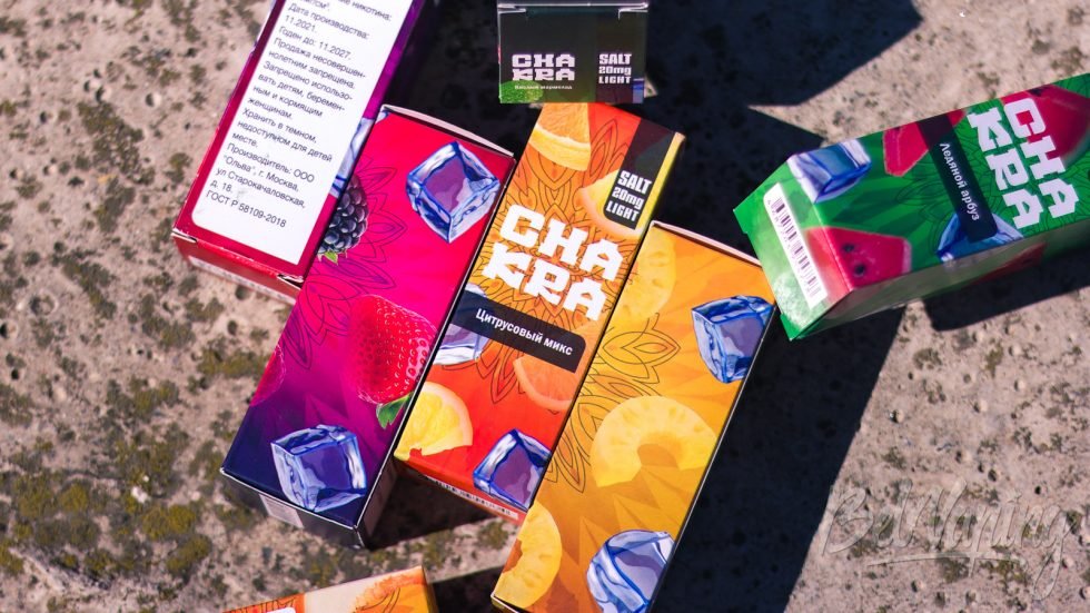 CHAKRA обзор солевой жидкости упаковка коробки