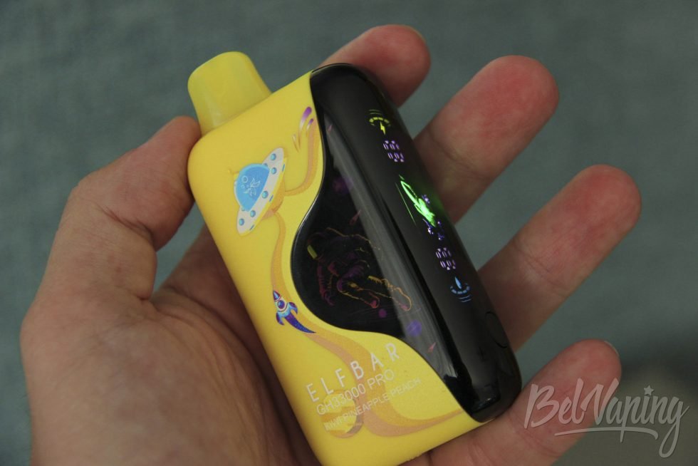 Размер одноразки Elfbar GH33000 Pro в руке