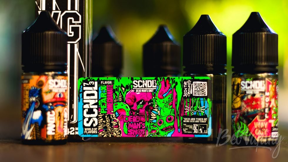 RUVAPES ароматизаторы SCNDL упаковка флаконы наклейка