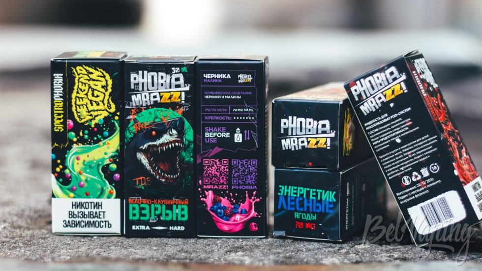 PHOBIA x MRAZZ! обзор солевой жидкости упаковка коробки