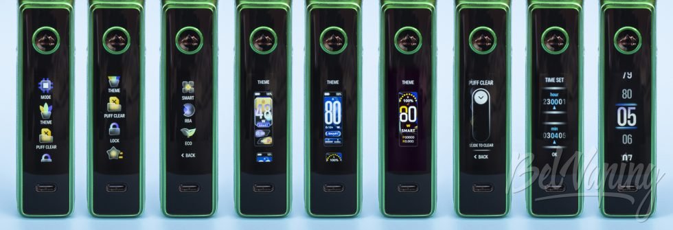 Обзор набора VOOPOO DRAG X3 - интерфейс