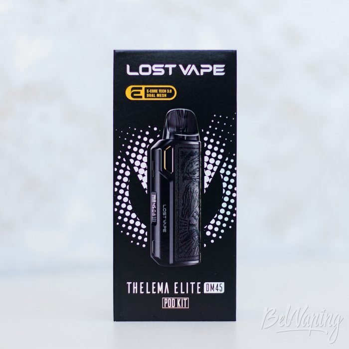 Lost Vape обзор пода Thelema Elite DM45 коробка 1