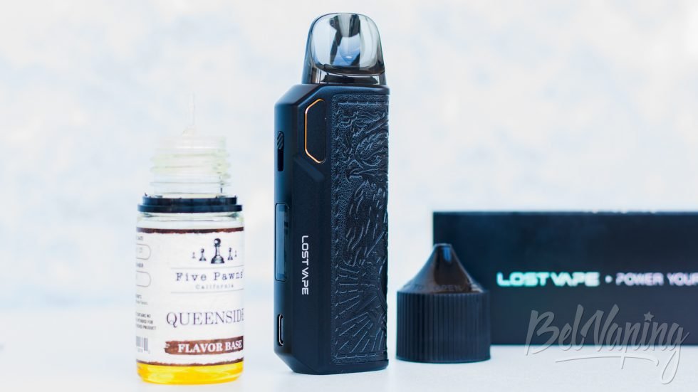 Lost Vape обзор пода Thelema Elite DM45 с жидкостью