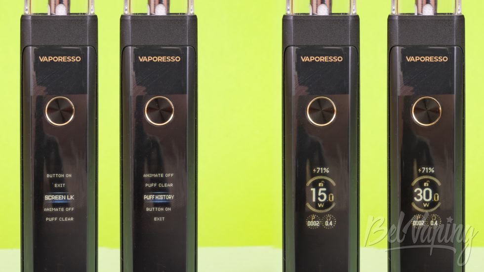 Обзор подика XROS PRO 2 от VAPORESSO - меню и настройка мощности