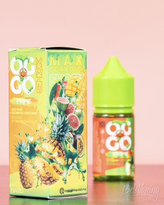 Обзор жидкостей OGGO PRIME SHOK - вкус КИСЛЫЙ ТРОПИЧЕСКИЙ МИКС
