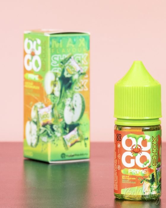 Обзор жидкостей OGGO PRIME SHOK - вкус КИСЛЫЙ ЯБЛОЧНЫЙ ШОК