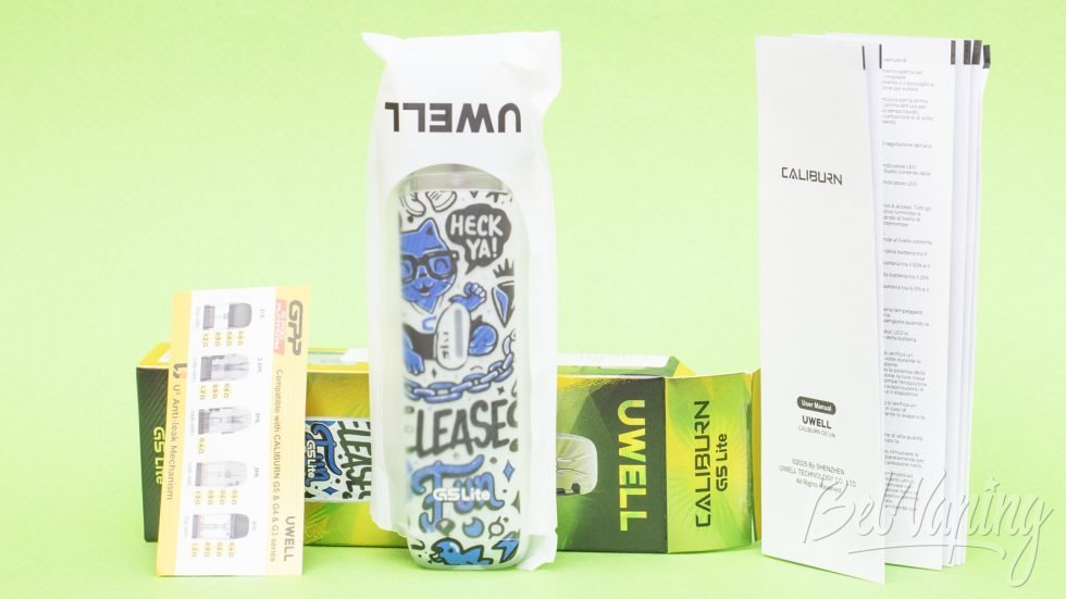 Обзор пода CALIBURN G5 LITE от UWELL - комплект поставки