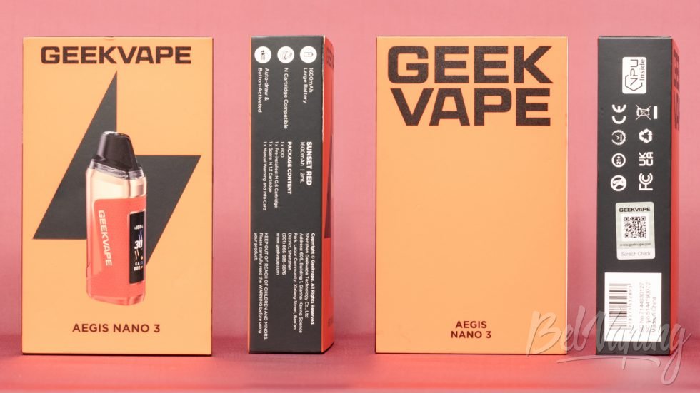 Обзор пода AEGIS NANO 3 от GEEKVAPE - упаковка