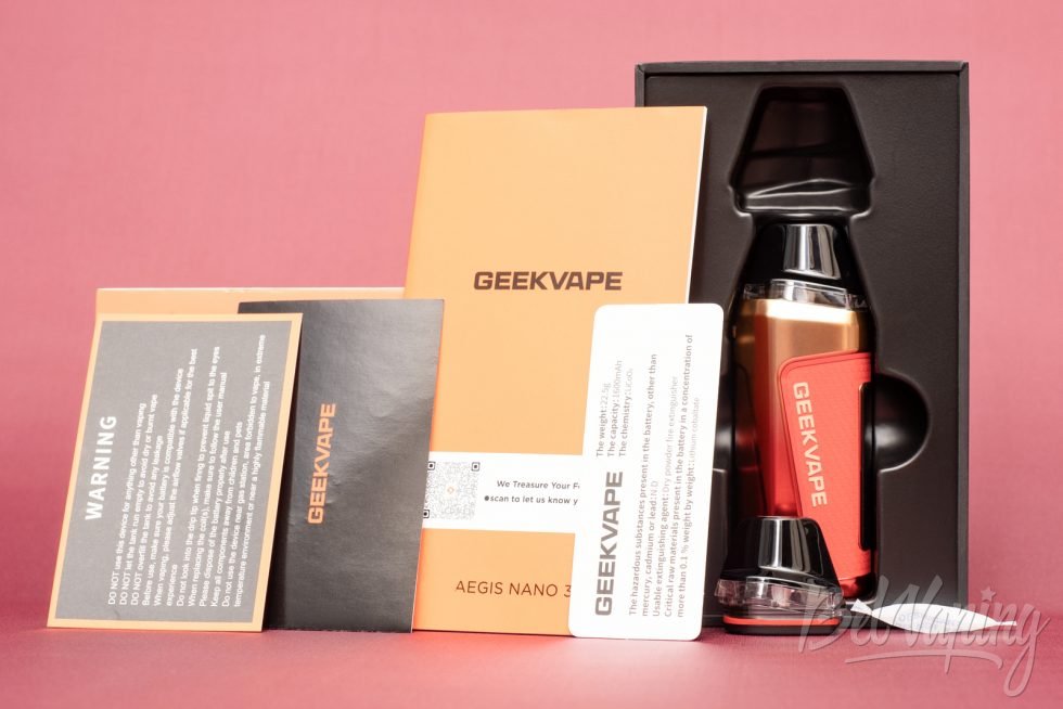 Обзор пода AEGIS NANO 3 от GEEKVAPE - комплект поставки