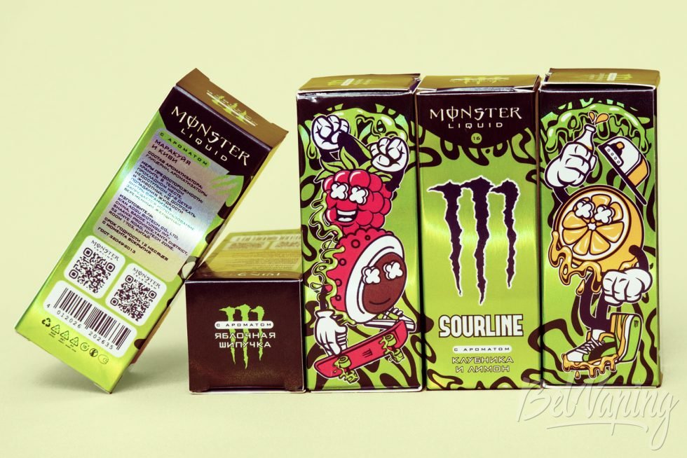 Обзор жидкостей MONSTER SOURLINE - упаковка