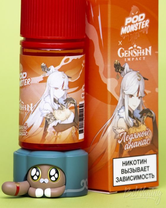 Обзор жидкостей POD MONSTER GENSHIN IMPACT - вкус ЛЕДЯНОЙ АНАНАС