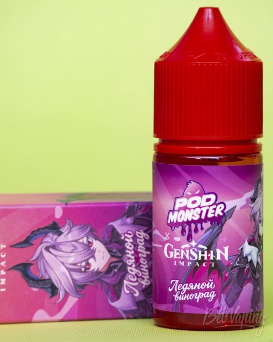 Обзор жидкостей POD MONSTER GENSHIN IMPACT - вкус ЛЕДЯНОЙ ВИНОГРАД