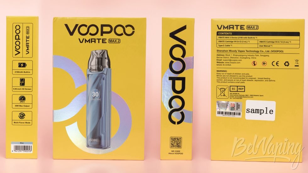 Обзор подика VMATE MAX2 от VOOPOO - упаковка