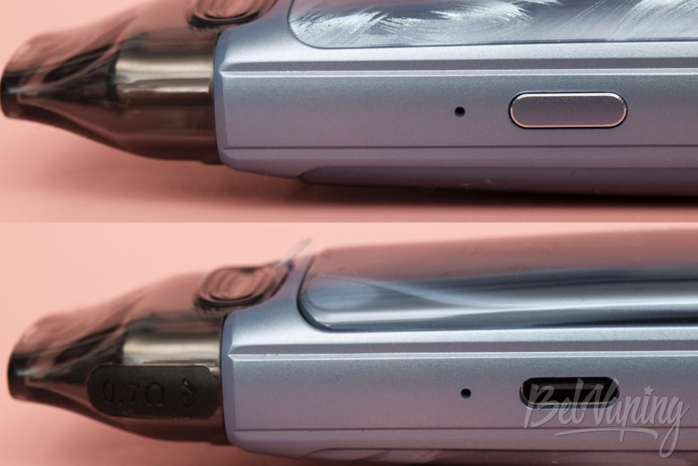 Обзор подика VMATE MAX2 от VOOPOO - кнопка и порт зарядки